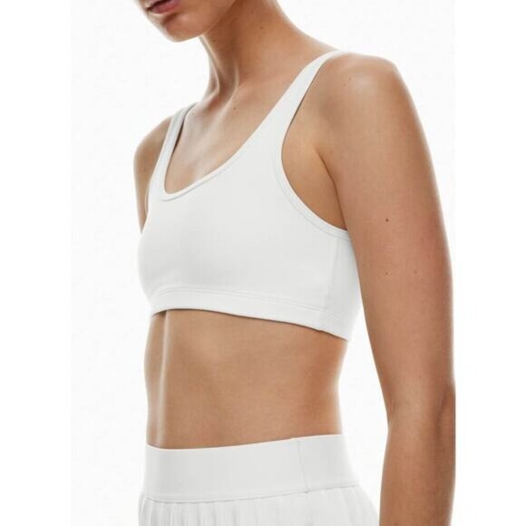 TNA Aritzia TnaBUTTER Mini Scoopneck Bra Top Sz 2XS Black - Picture 2 of 7